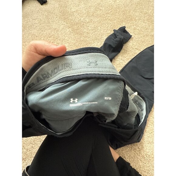 Under Armour Men's UA Tech Pants Smooth Stretchy Slim Fit Golf Black 30x32 - Picture 3 of 10